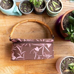 Cosmetic Makeup Kit Bag Brown Pink by Roxy